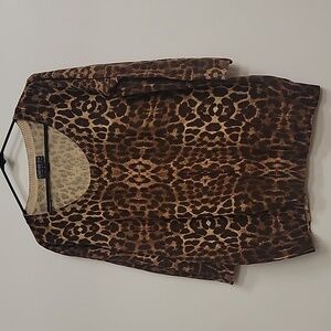 Leopard 1X Forever 21 Printed Sweater euc